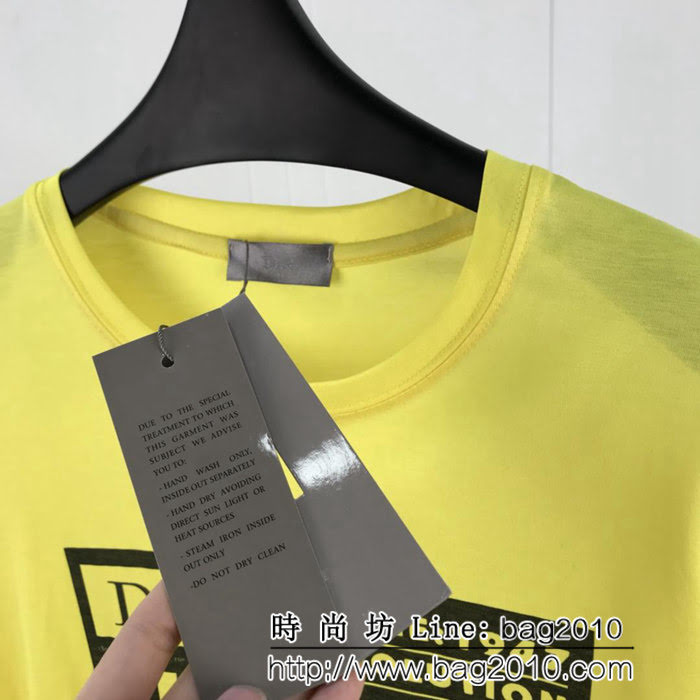 DIOR迪奧  19早春新款 雜誌封面印花短袖 雙股絲光棉 男款短袖 ydi1586